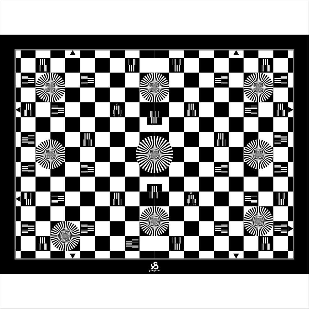 棋牌格畸变与分辨率测试卡