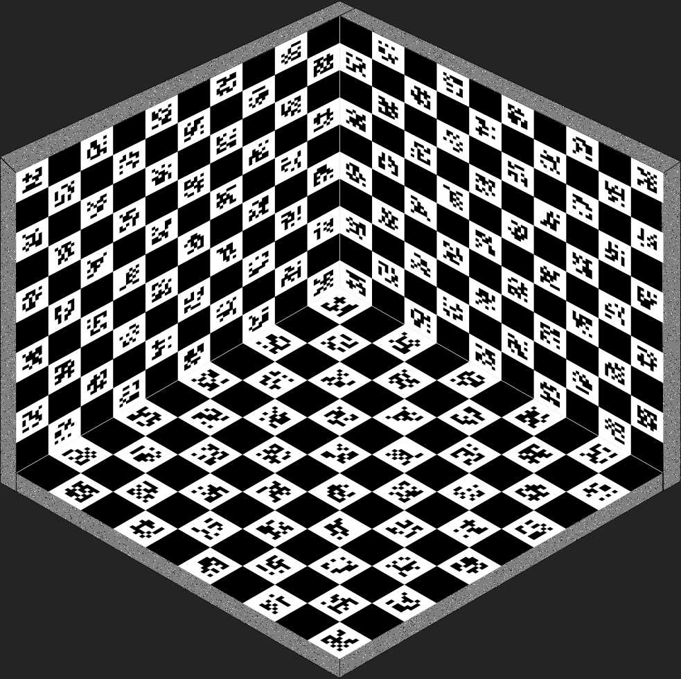 三维棋牌格标定板